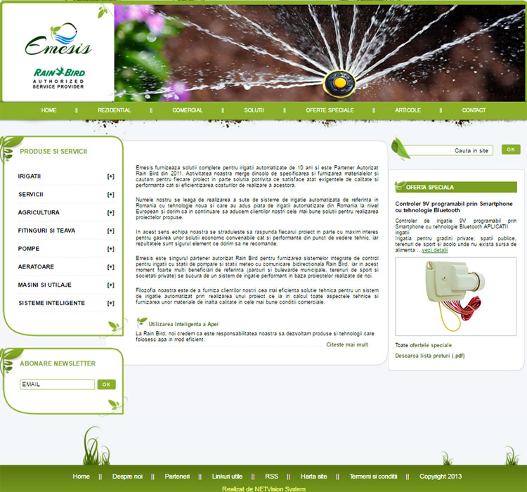 Online catalog - irrigation installations solutions
