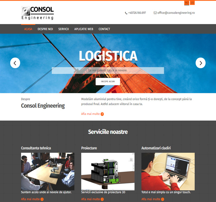 Responsive Site Presentation for CONSOLENGINEERING