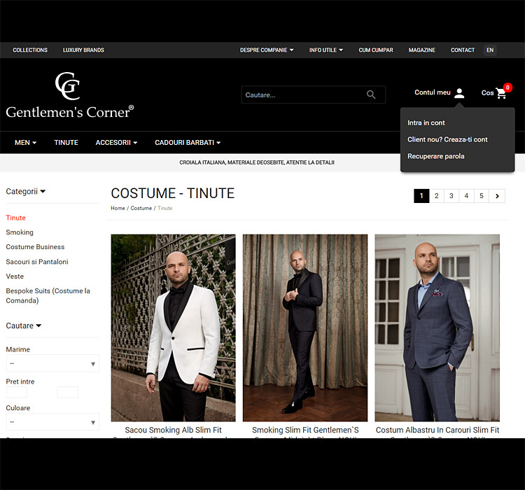 Magazin online custom Gentlemenscorner.ro